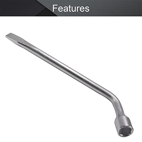 Utoolmart Car Spare Tire Lug Wrench for Jack - L Type Hexagon 19mm Slotted End Socket Repair Tool 1pcs - Image 4