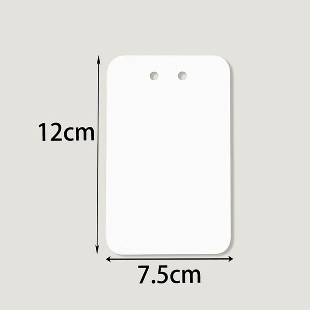JIHUOO 100 Pcs Keychain Display Card Holder with Self Sealing Bags Keychain Packaging Supplies Jewelry Display Cards for Necklace Bracelet White - Image 2