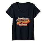 Photo Gallery donna costume retrò san clemente anni 80 - san clemente beach maglietta con collo a v Photo Gallery donna costume retrò san clemente anni 80 - san clemente beach maglietta con collo a v