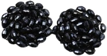 1 Pair Bead Shoe Decoration Fabric Shoes Flower Clip with glass beads Shoe Accessories (Navy) image 4