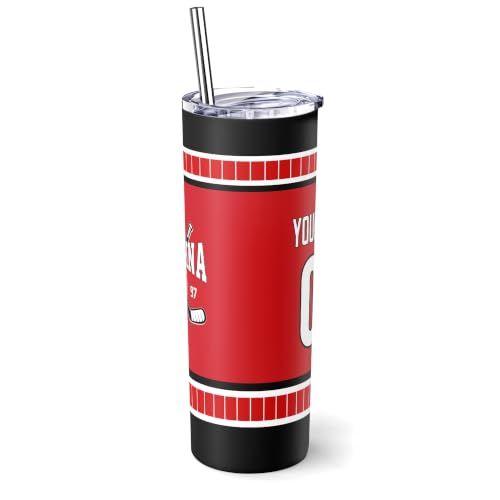 Image of ANTKING Carolina Tumbler 20oz Travel Mug Custom Name Number Gifts | Stainless Steel Insulated Coffee Cup for Men Women