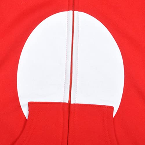 Toddler Cartoon Jacket Boys And Girls Long Sleeve Hooded Cardigan Jacket Red Animal Print Zipper (Red, 6-7 Years)3