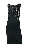  Ashley Brooke Damen-Kleid Kleid mit Pailletten Schwarz Größe 42