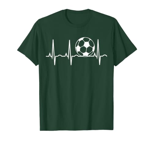 Soccer Heartbeat - Soccer Ball Heartbeat T-Shirt, Men, Dark Green, 3X-Large