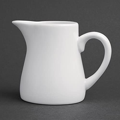 Olympia jarra de leche o crema de porcelana (U819, blanco (Pack de 6)