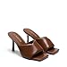 DREAM PAIRS Women’s High Stilettos Heels Mules Open Square Toe Slip On Comfort Sexy Dress Pumps Sandals Fashion Casual Prom Dress Shoes,Size 8.5,Brown,SDHS2211W