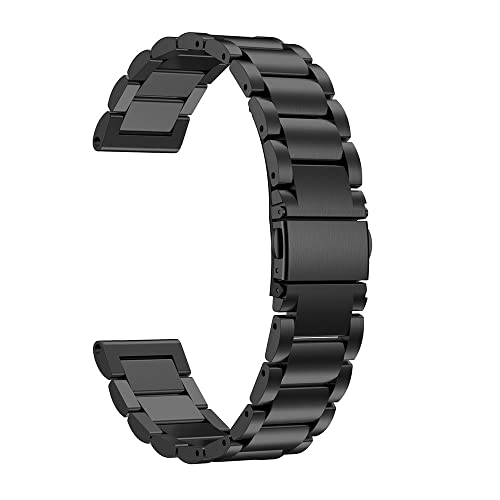 Bracelet de montre de rechange acier inoxydable noir Garmin Forerunner 935