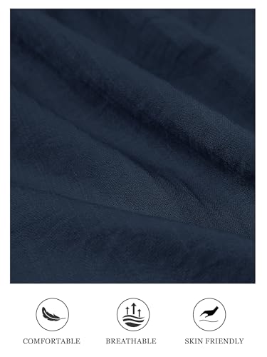 Loemes Womens Casual Work Drop Waist Sunresses Business V Neck Midi Ruffle Sleeve Solid Color Flowy Summer Dress with Pockets4