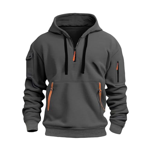 riou Ofertas Ropa Mujer Sudadera Hombre con Capucha y Cremallera Chaqueta Deportiva Jersey Manga Larga Techwear Beisbol Divertidas Streetwear Sudaderas con Bolsillo Chándales Blusas