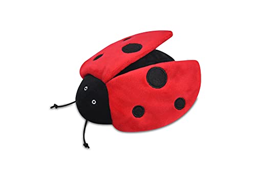 P.L.A.Y. Cute Plush Dog Toys - Bugging Out, Insect Themed Durable Pet Squeaker Chew Toy, Great for Puppies & Small, Medium, Large Dog Breeds - Machine Washable, Recycled Materials (Lola The Ladybug)