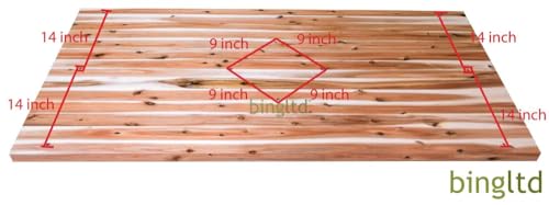 Image of BingLTD - 60 inch L x 30 inch Rectangular Acacia Butcher Block Standard Countertop with Edge Grain (CT6030-AC-CC)
