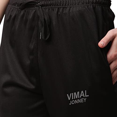 Image of Mack Jonney Dryfit Lycra Solid Trackpants for Women (Pack of 2)-Dryfit D10 BLK BLU 002-P