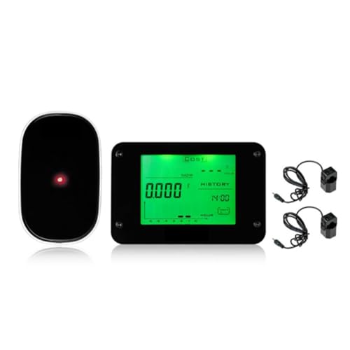 ziyuan Wireless Electricity Monitor to Track Usage in Real Time for Single or Three Phase Power Meter(2 Transformer) Easy to Use