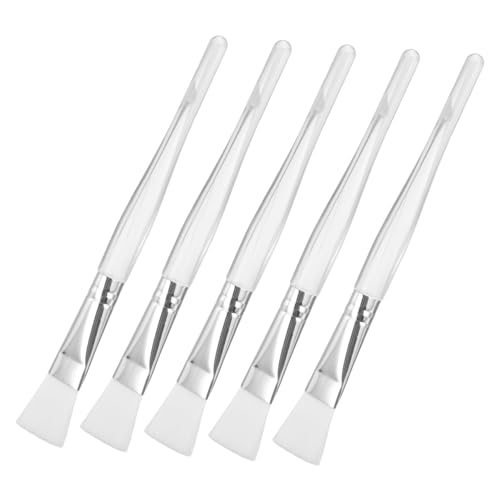 TOYZFRIENDY 5pièces Brosse Pour Masque Facial Réutilisable Nylon Avec Poils Plats Et Fins Applicateur De Masque Pour Soins Du Visage