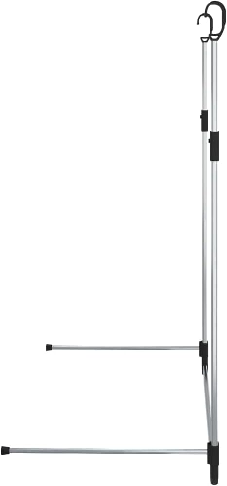 vidaXL Wardrobe Hanging Rail Silver