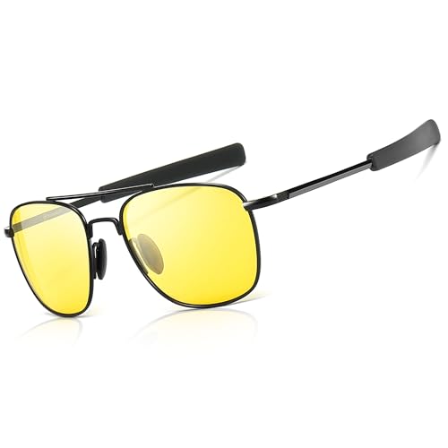 SUNGAIT Occhiali da guida notturna, da uomo, con riduzione dell'abbagliamento, visione notturna HD, polarizzati, design alla moda