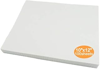 New brothread Tear Away Machine Embroidery Stabilizer Backing 10"x12" (25cmx30cm) - 100 Precut Sheets - Medium Weight 50gm (1.8oz) - Fits Max Embroidery Area 20cmx25.5cm