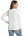GYS Bamboo Viscose Pajama Tops for Women Long Sleeve Tees Crew Neck Sleep Shirt, White, Large