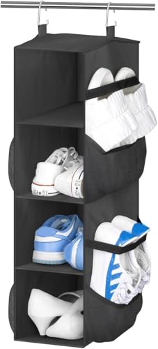 SLEEPING LAMB Short Hanging Shoe Organizer for Closet Storage with