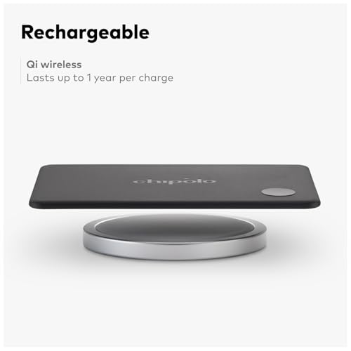 Image of Chipolo Card - Rechargeable Wallet Tracker Card, Bluetooth Tracker, Item Locator, Passport Finder Compatible with Apple Find My or Find Hub with Call Your Phone & Out of Range Alerts (Pack of 2)