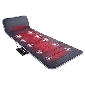 Snailax Massagematte mit 10 Vibrationsmotoren, Massageauflage mit Wärme, elektrisches Ganzkörpermassagegerät mit 4…