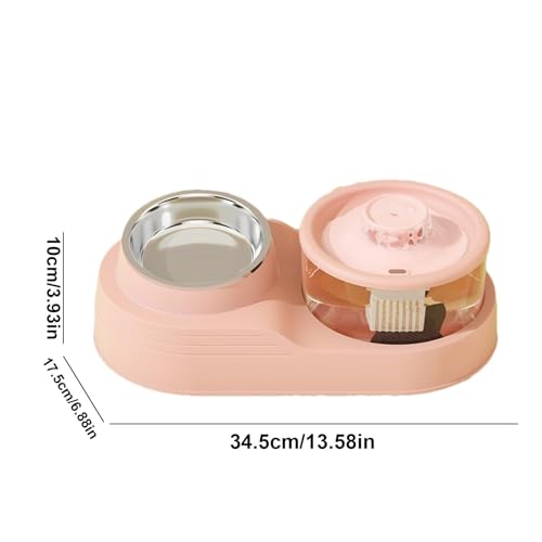 Mangeoire automatique 2 en 1 pour chat avec distributeur eau et nourriture grande capacité - 6