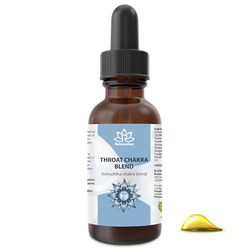 Relaxcation Aceite Mezcla para Chakra Garganta 1 oz