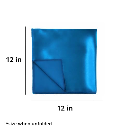 Image of tiemart Solid Color Pocket Squares for Men | For Suits, Perfect for Wedding Parties, 12 x 12 inch / 30 x 30 cm