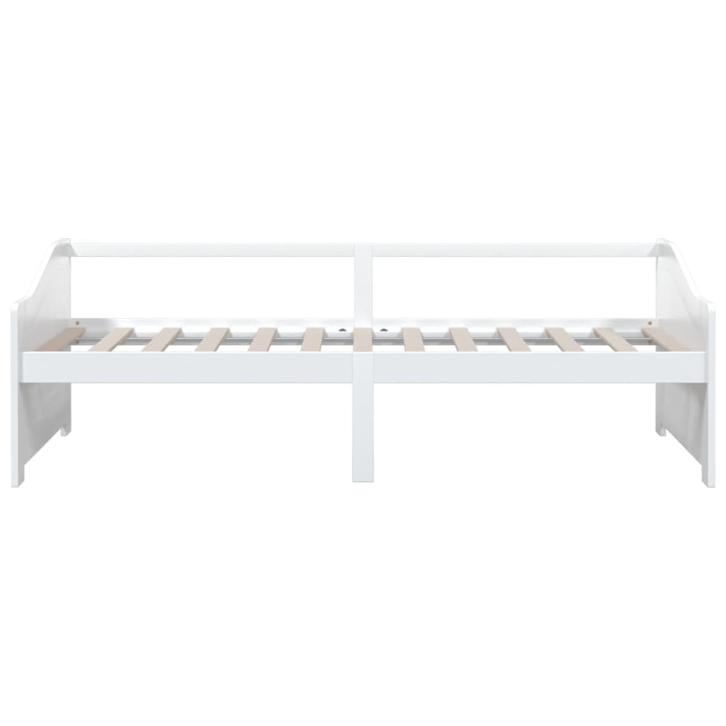 vidaXL Kiefernholz Massiv Tagesbett 3-Sitzer Sofa Bett Gästebett Schlafsofa Bettsofa Sofabett Holzbett Massivholzbett Bettgestell Weiß 90x200cm
