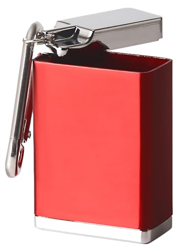 Greyoe Outdoor Travelling Ashtray, Portable, Easy to Use and Clean, Wind-Resistant Lid, Suitable for Outdoor Activities, Red, Modern Style