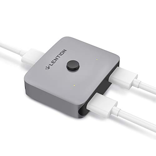 LENTION 2 x 1/1 x 2 Bi-Directional 4K/60Hz Aluminum HDMI Switcher, No External