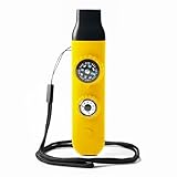 Viriber Emergency Survival Safety Whistle，Whistle for Kids with Lanyard,Compass,Thermometer,Ideal for Kayaking, Boating, Hiking, Camping, Climbing(Yellow)