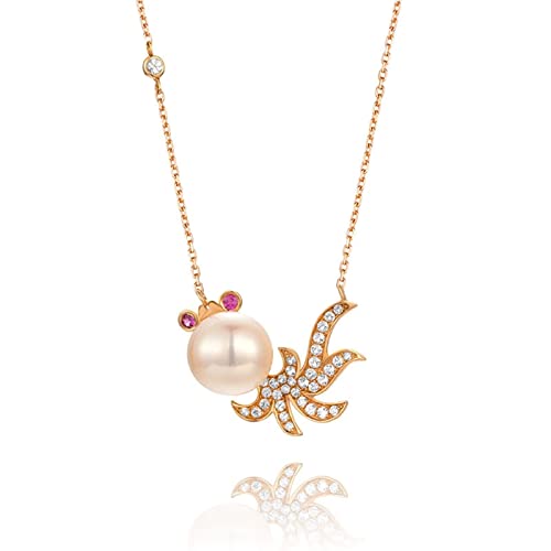 Collier Rose 18 carats pour Femmes avec Rubis, bijou luxe