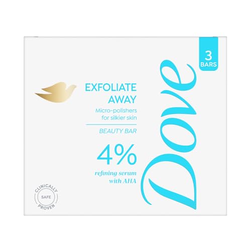 Exfoliate Away Serum Beauty Bar | 4% Refining Serum + AHA | Micro-polishes for silkier skin | Paraben & SLS free | 375g (125g x 3)