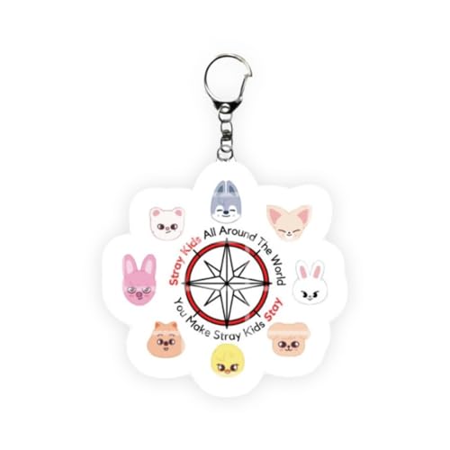 QOCUILC Llavero K-Pop SKZ – Edición Fan con 8 Personajes Animales – Accesorio...