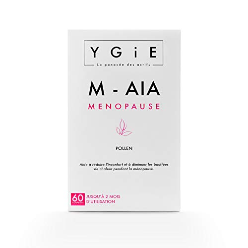 M-AIA Ménopause | Pré-ménopause - Ménopause | Equilibre Hormonale | Bouffée de chaleur | Régulateur d’humeur| Fabriqué en France | 60 comprimés | Ygie Cover