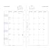 Filofax Calendar Diary Refill, Personal/Compact Size, Month-to-View, White Paper, English, 2025 (C68410-25)