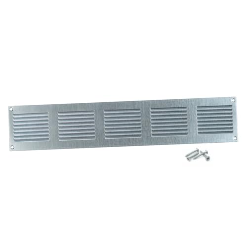 4Pcs Ventilation Gitter Aluminium Ventilation Grille Rechteckig Lüftung Gitter Alumium Lüftungsgitter für Schränke Schuhschränke Wohnmobil Badezimmer Küche (8X30CM)