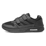 XL Mens Black Double Easy Fasten Trainer - Size 10 UK - Black