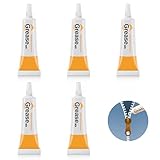 Gulfmew 5 Pack Zipper Lubricant for Metal and Plastic, Instant Waterproof Zipper Lube, Long Lasting Universal Zip Grease for Clothes, Wetsuit, Dive Suit, Gear Bag
