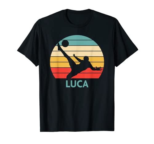 Luca Football Gift - Name Personalised Boys Mens T-Shirt