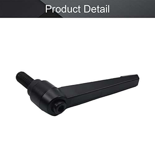 Othmro M12 x 25 mm Klemmhebelgriff, M12-Gewinde, Druckknopf-Ratschenhebel, Aluminiumlegierung, verstellbarer Druckknopf-Verriegelungsgriff mit Außengewinde, Schwarz