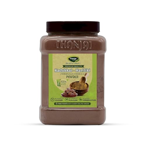 Image of Thanjai Natural Kadukkai Powder(180g Jar) /Haritaki Powder /Terminalia Chebula Powder /Helps in Digestion