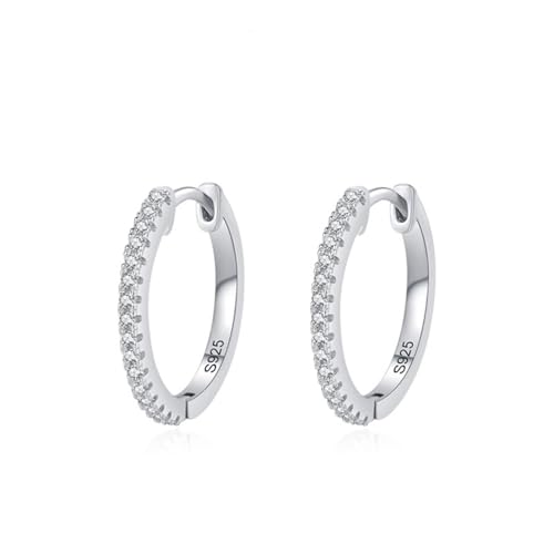 Créoles argent 925 anti-ternissement pour oreilles sensibles, zircone cubique sans nickel