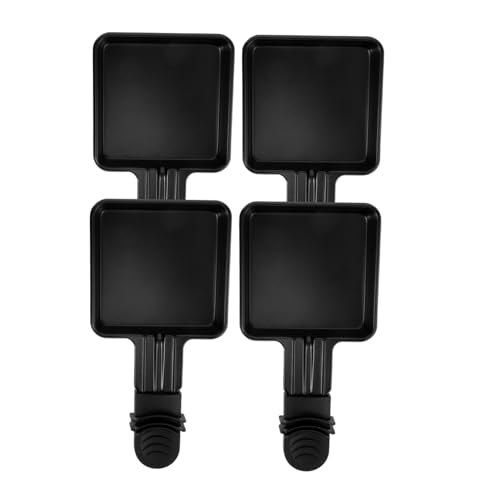 Sosoport 4pièces Poêle Carrée Inox Pour Raclette Mini Plateau à Fondre Fromage Et Réutilisable Cuisson Uniforme Et Nettoyage Facile Accessoire Pour Barbecue Électrique Maison