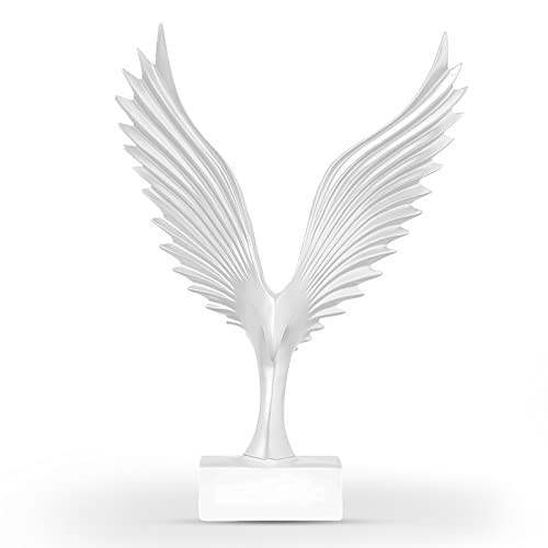 Dosker Eagle Wing Statue Sculpture Ornament Collectible Figurine Craft Ornament For Home Farm House Living Room Porch Decor White #TOP6