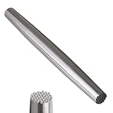 Vandroop 12.8' Stainless Steel French Rolling Pin for Baking with Meat Tenderizer End- Smooth,...