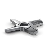 Bosch Zubehör doppelseitiges Edelstahlmesser für Fleischwolf Serie 6, spülmaschinenfest, selbstschärfend, immer die richtige Seite eingesetzt, Größe 8, MWZS608K
