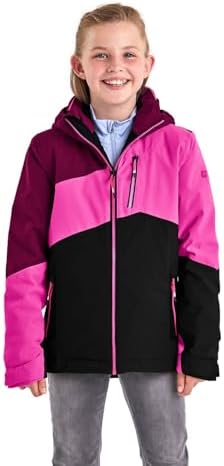 killtec Mädchen Skijacke Funktionsjacke KSW 166 GRLS SKI JCKT | Wassersäule 10.000 mm, verschweißte Nähte, wasserdicht, atmungsaktiv, Wasserdampfdurchlässigkeit 3.000 g/m2/24h, Bru
