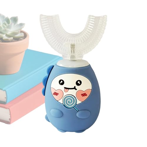 Cepillo de dientes infantil en forma de U | Cepillo de dientes eléctrico para niños en forma de U con modos y temporizador - Dispositivo de limpieza para niños, para niñas, escuela, hogar